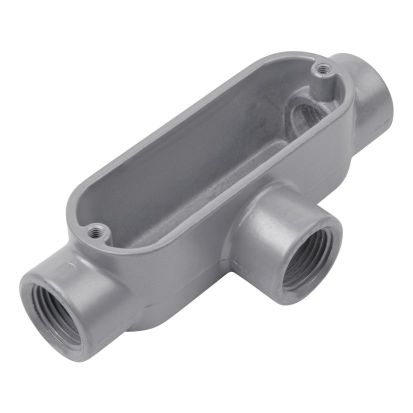 Red Dot AT-1 Type T Conduit Body, 1/2 in Hub, 4.3 cu-in Capacity, Die Cast Aluminum